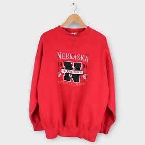 Vintage 1994 Nebraska Huskers National Champs Sweatshirt XXL Red